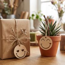 Artikel Holzanhänger Emoticon Emoticon&reg; Ø4cm Natur 24 St