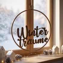 Artikel Fensterdeko hängend Schriftzug Winterträume 30,5cm
