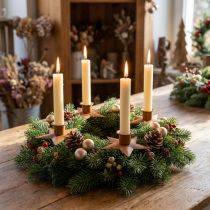 Artikel Kerzenhalter Stabkerzen Advent Stern Braun Ø9,5cm 4St