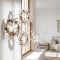 Artikel Federkranz Deko Federn Natur Fensterdeko Ø20cm 3St