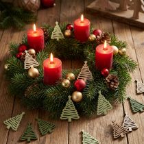 Artikel Streuteile Weihnachten Tanne Stern Grün 3x4,5cm 72 St