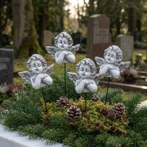 Artikel Grabschmuck Engel am Stab Deko für Gesteck 5,5cm 4 St