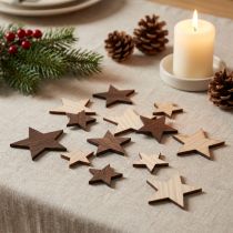 Artikel Deko Sterne Weihnachten Natur Braun Ø3,5–5,5cm 48 St