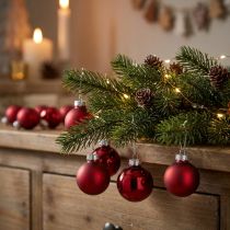 Artikel Mini Weihnachtskugeln Rot Glas Matt Glanz Ø3cm 22 St