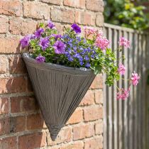 Artikel Hängetopf Grau Blumentopf zum Hängen Wandampel 30×17cm