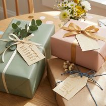 Artikel Geschenkanhänger bedruckt Papier Happy Birthday 4×7cm 24 St