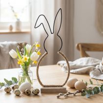 Artikel Osterhase Tischdeko Ostern Draht Boho Deko Hase 32cm