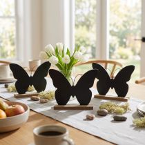 Artikel Tischdeko Holz Deko Schmetterling Schwarz Natur 15cm 6 St