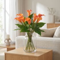 Artikel Calla Lilie Apricot Kalla Kunstblumen Orange Exoten 44cm