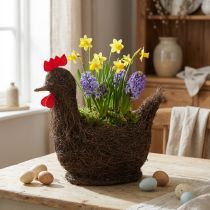 Artikel Osterdeko Pflanzkorb Reben Deko Huhn zum Bepflanzen 36cm