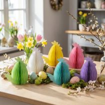 Artikel Deko Hühner aus Wabenpapier Ostern 11×6,5×12cm 6St