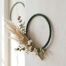 Artikel Dekoring Ring Jute Deko Loop Grün Dunkelgrün Ø30cm 4St