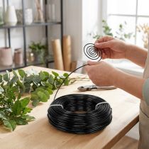 Artikel Aluminiumdraht Ø2mm, 60m Rolle, 500g - Biegsamer Basteldraht in Schwarz für Floristik, Modellbau und Schmuckherstellung