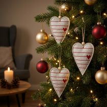 Artikel Filzherzen Christbaumschmuck Beige Herzen 8,5×12cm 6 St