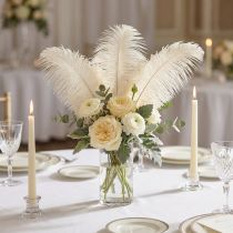 Artikel Exquisite Cremeweiße Deko-Feder Straußenfeder weiß 20-25cm 12 St.