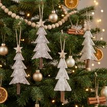 Artikel Filz Tannenbäume Christbaumschmuck Beige Creme 17cm 6er Set Weihnachtsdeko