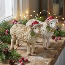 Artikel Weihnachtsfiguren Schaf mit Mütze und Schal L16cm 2 St