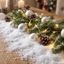 Artikel Schnee Deko Streudeko Winter Schneeflocken Weiß 2,5l