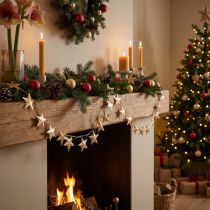 Artikel Sternengirlande für Weihnachten Metall Gold L180cm