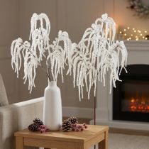 Artikel Dekozweig Trauerweide Winterdeko Weiß Glitter 82cm 2St