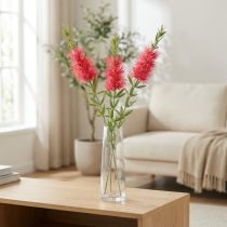 Artikel Künstliche Blumen Rot Karminrote Zylinderputzer 70cm 3St