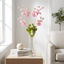 Artikel Wicken Kunstblumen Rosa auf langem Stiel 74cm 2St