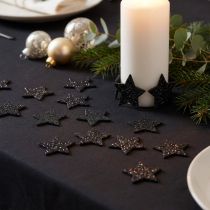 Artikel Mini Glitterstern Schwarz 2,5 cm 96St