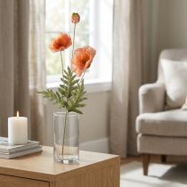 Artikel Kunstblumen Seidenblumen Mohnblumen Deko 75cm
