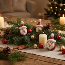 Artikel Keramik Weihnachtsmann Figur, Rot, 7cm – Festliche Weihnachtsdekoration – 6 St