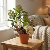 Artikel Kunstblumen Grün Skimmia japonica Skimmie 45cm 2St