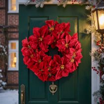 Artikel Weihnachtsstern Kranz Kunstblumen Weihnachten Ø40cm