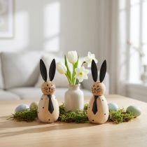 Artikel Dekorativer Hase mit schlichtem Design für frühlingshafte Wohnraumakzente 12cm 2St