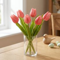 Artikel Hochwertige Tulpenblume als naturgetreue Nachbildung für Tischvasen 21cm 6St