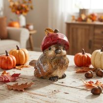 Artikel Dekofigur Vogel mit roter Apfel-Mütze Herbstdeko 13cm