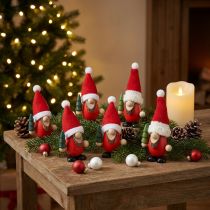 Artikel Weihnachtswichtel Deko Wichtel Holz Rot Grün H10,5/12cm 6St