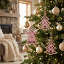 Artikel Christbaumschmuck Natur, Rosa 11cm 8St