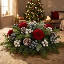 Artikel Mini Weihnachtskugeln Anthrazit, Silber Spiegelbeeren Ø20mm 140 St