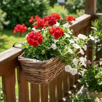Artikel Balkonkasten Blumenkasten zum Hängen Rattan Natur L51cm