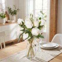 Artikel Kunstblumenstrauß Rosen für stilvolle Tischdekoration 31cm 3St
