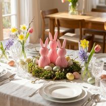Artikel Dekohase für Ostern aus Kunststoff als Tischdekoration in Hasenform geliefert 11cm 4St