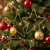 Artikel Weihnachtsdeko Metallstern Stern Anhänger Gold Ø15cm 6 St