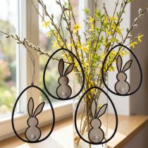 Artikel Osterhasen Deko zum Aufhängen Osterdeko Holz 13cm 4St