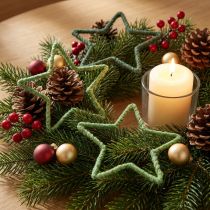 Artikel Sterne Jute für Weihnachtsdeko Weihnachtssterne Grün 15cm 8 St