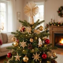 Artikel Strohstern Set Christbaumschmuck Figuren und Sterne 35St