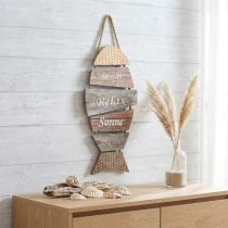 Artikel Maritime Wanddekoration Fisch aus Holz für Sommer und Urlaub