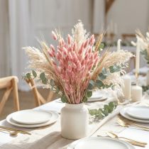 Artikel Hasenschwanzgras Lagurus Getrocknet Hellrosa 60cm 50g Trockenblumen Deko Künstlich Boho Hochzeit
