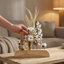 Artikel Trockenblumen Blumenleiste Trockenblumen Leiste Holz 25cm