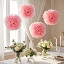 Artikel Pompom Papier Ø30cm Hellrosa 5St