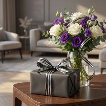 Artikel Raffia Band Schwarz Silber Geschenkband Dekoband 200m