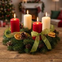 Artikel Weihnachtsband mit goldenen Punkten Formstabil Grün 25mm 20m